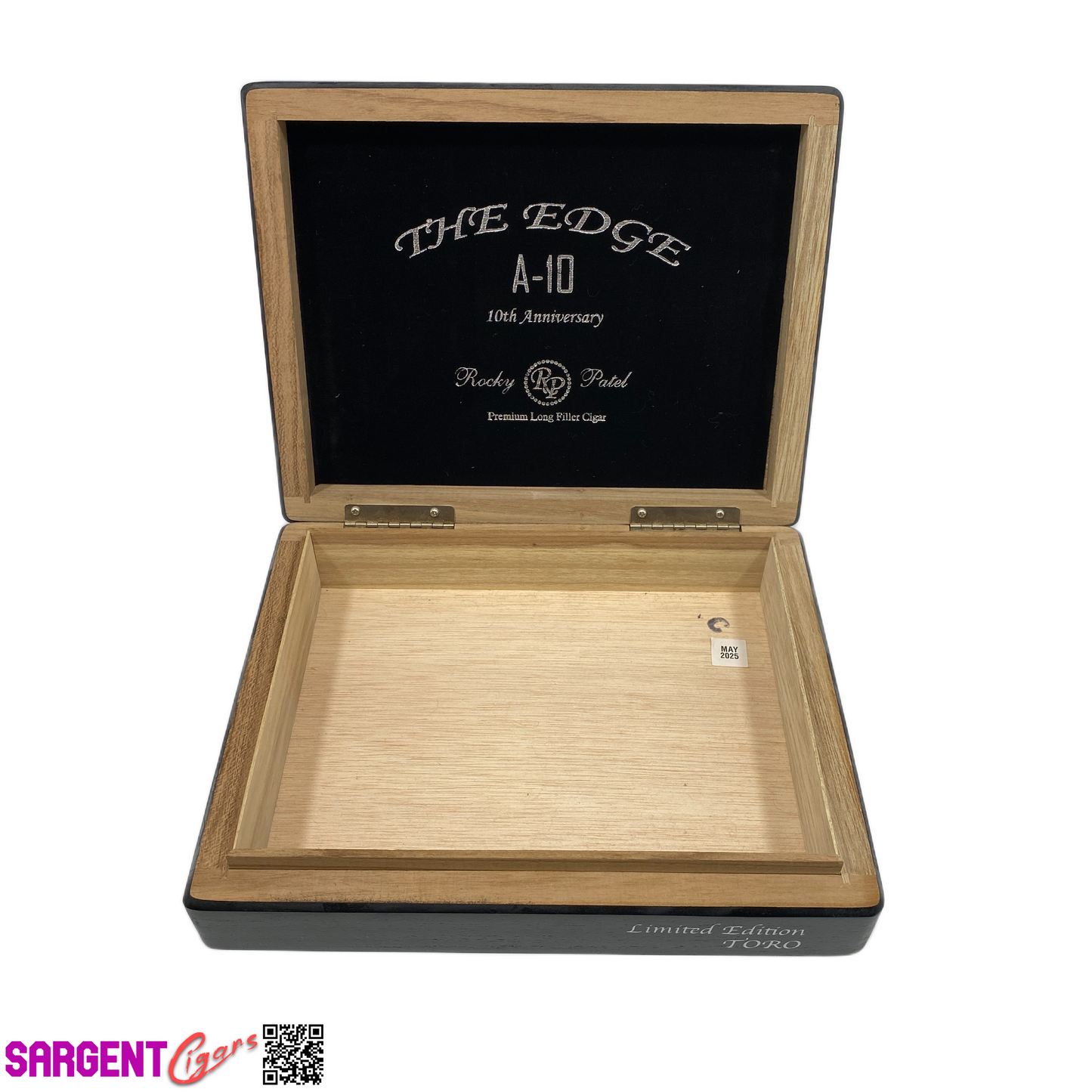 Rocky Patel Edge A10 Toro Empty Wooden Cigar Box 9.5x7.5x2.25