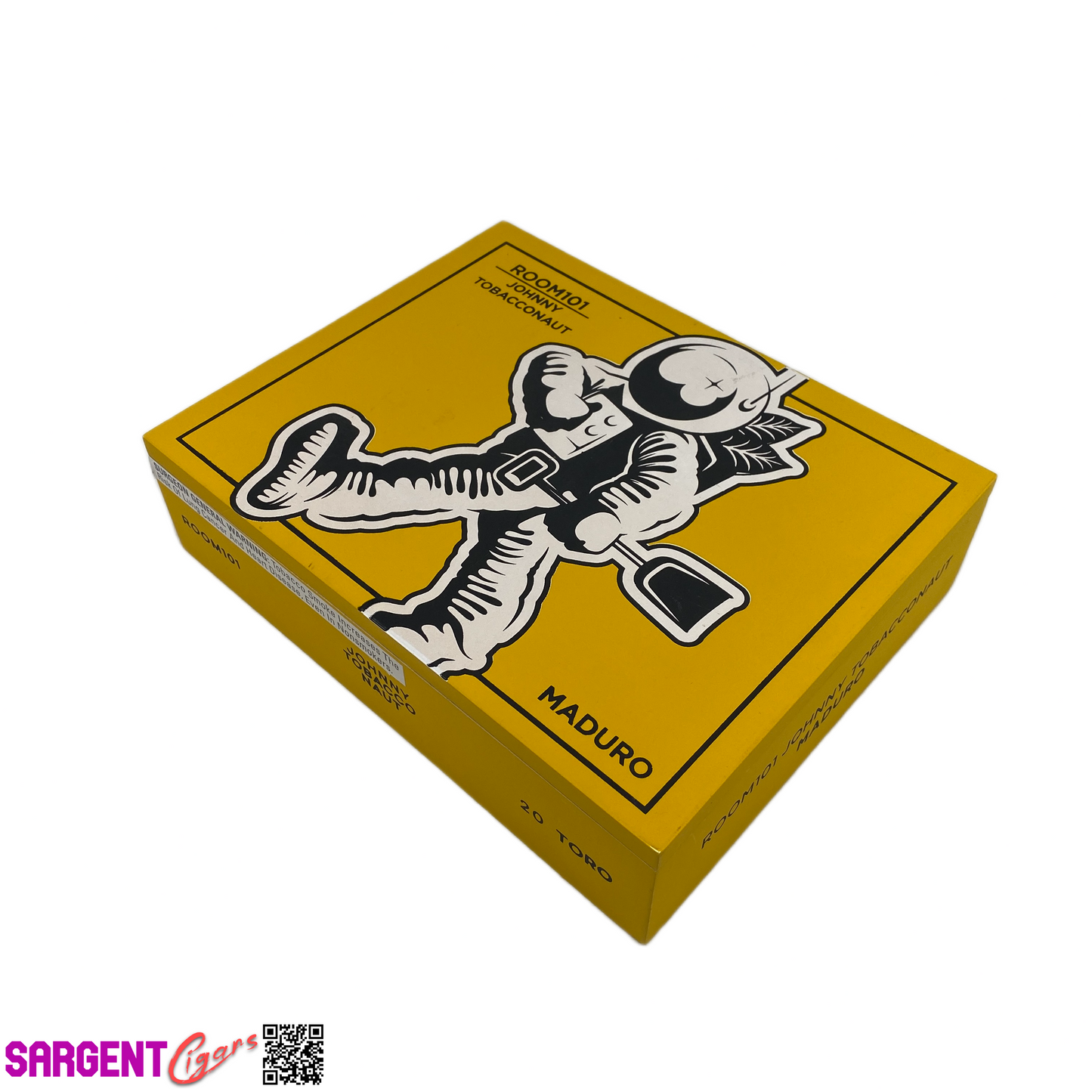 Room 101 Johnny Tobacconaut Maduro Toro Empty Wooden Cigar Box 9x7.25x2.25