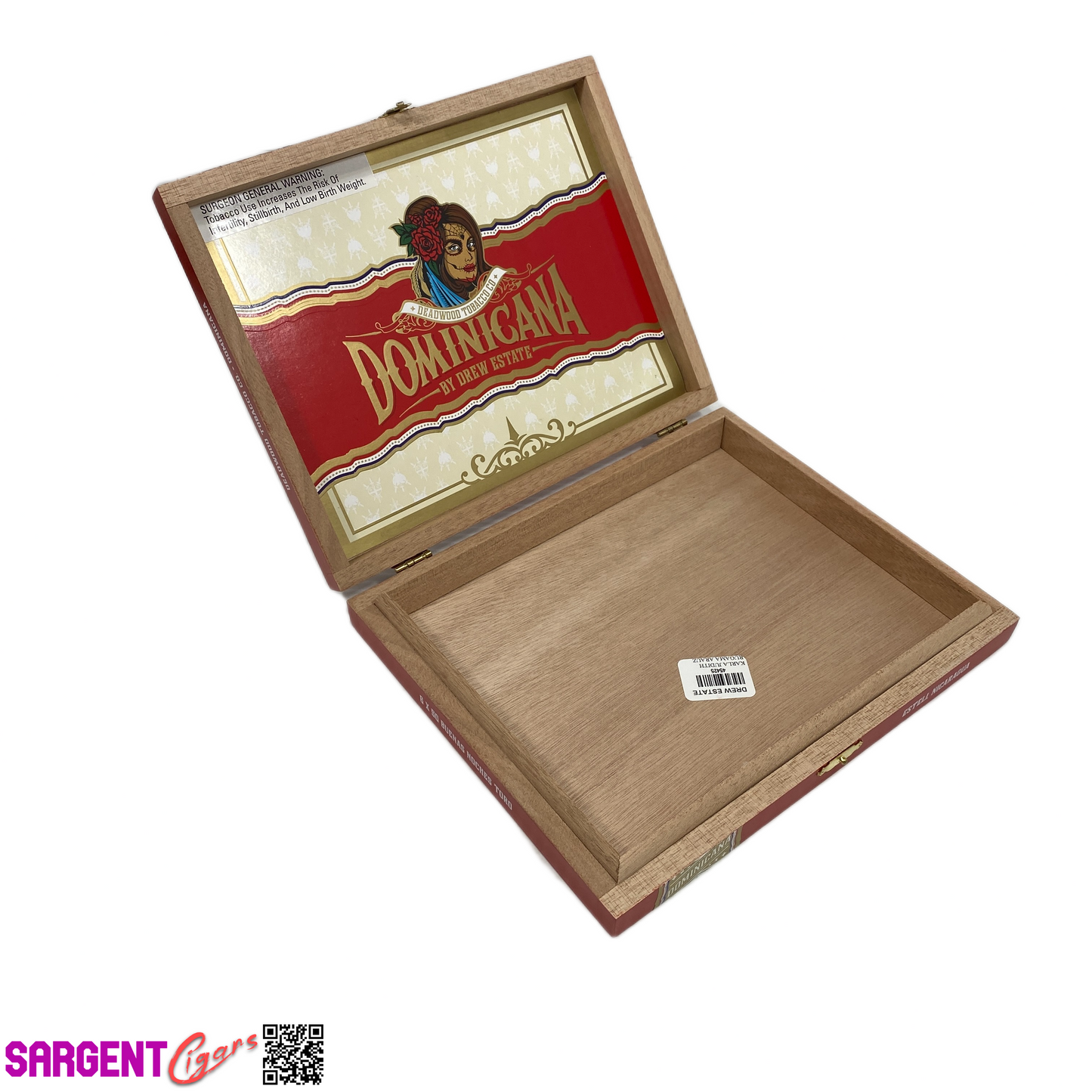 Deadwood Buenas Noches Toro Empty Wooden Cigar Box 9x7.25x1.25