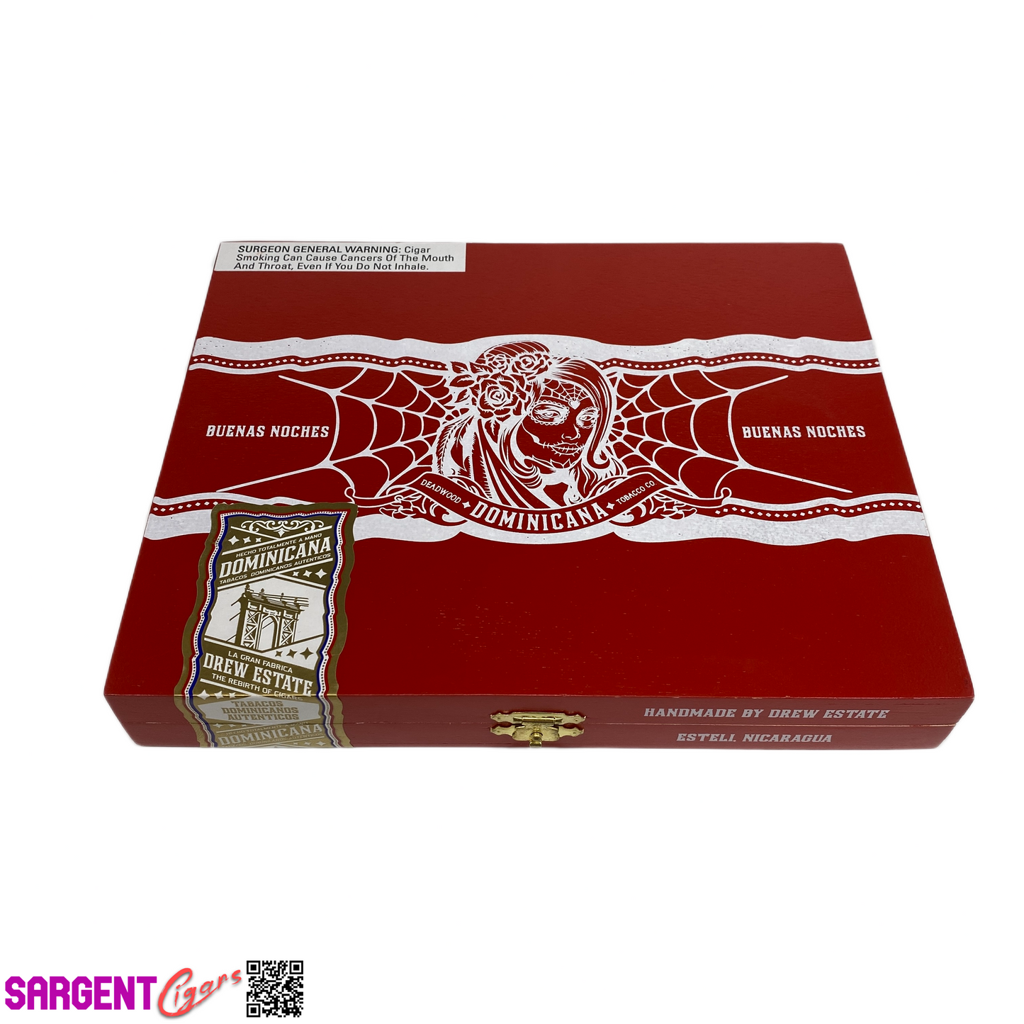 Deadwood Buenas Noches Toro Empty Wooden Cigar Box 9x7.25x1.25