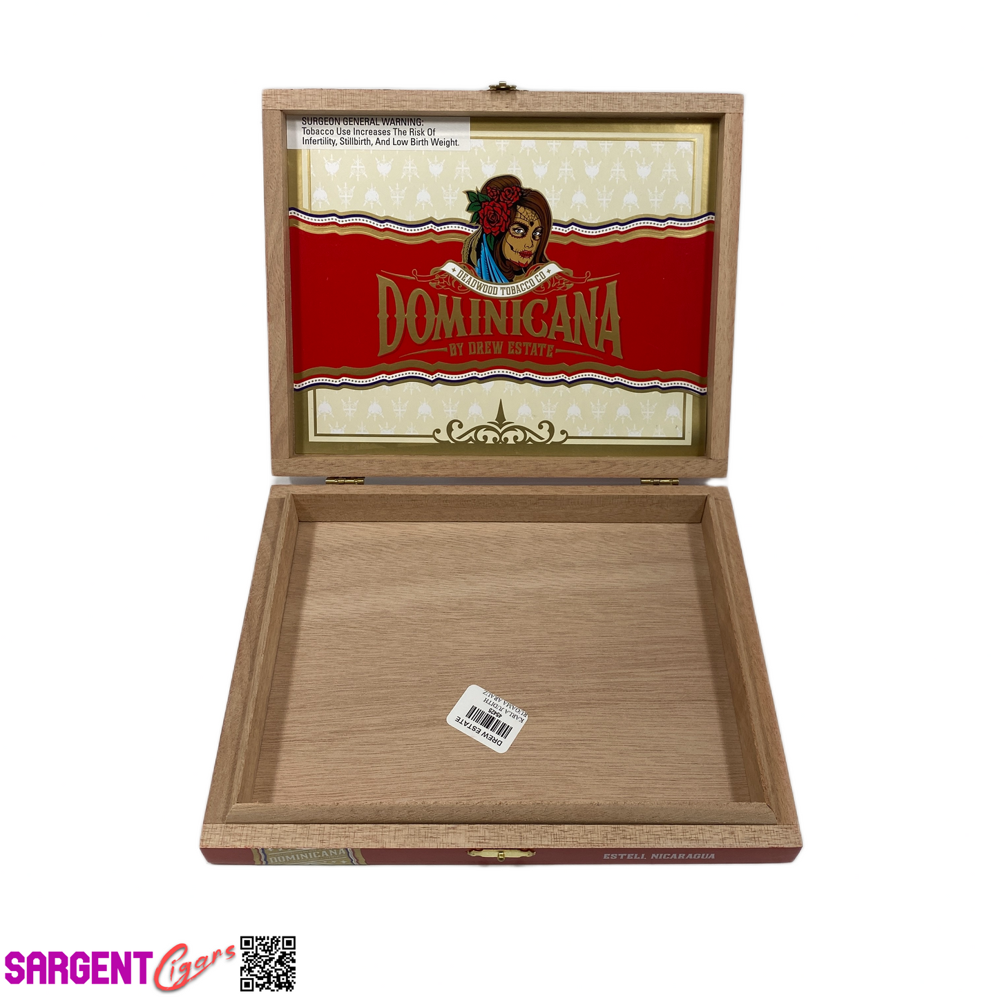 Deadwood Buenas Noches Toro Empty Wooden Cigar Box 9x7.25x1.25