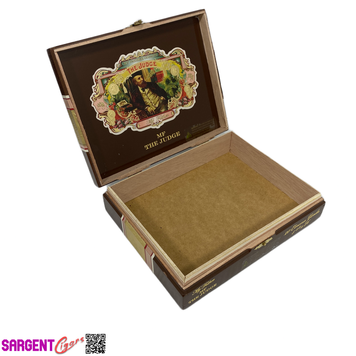My Father Cigars The Judge Corona Gorda Empty Wooden Cigar Box 8.25x6.5x2.25 (1)