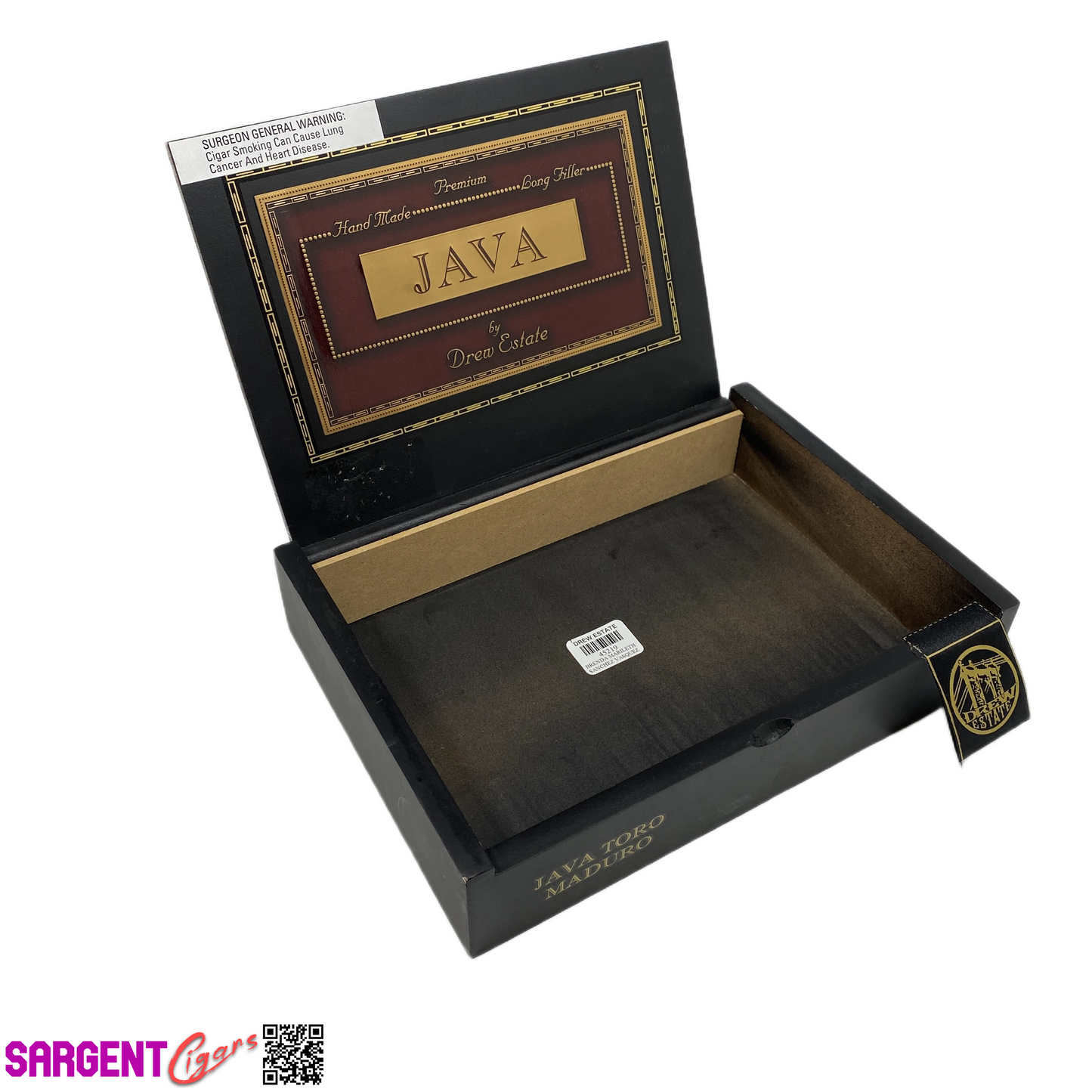 Java Maduro Toro Empty Wooden Cigar Box 10x7.25x2