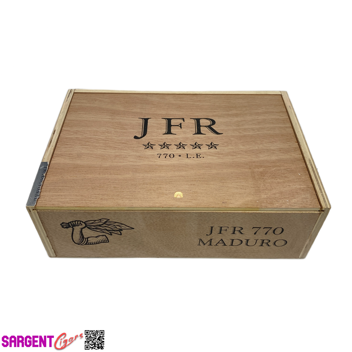 JFR Maduro 770 Empty Wooden Cigar Box 11.5x8x3.5