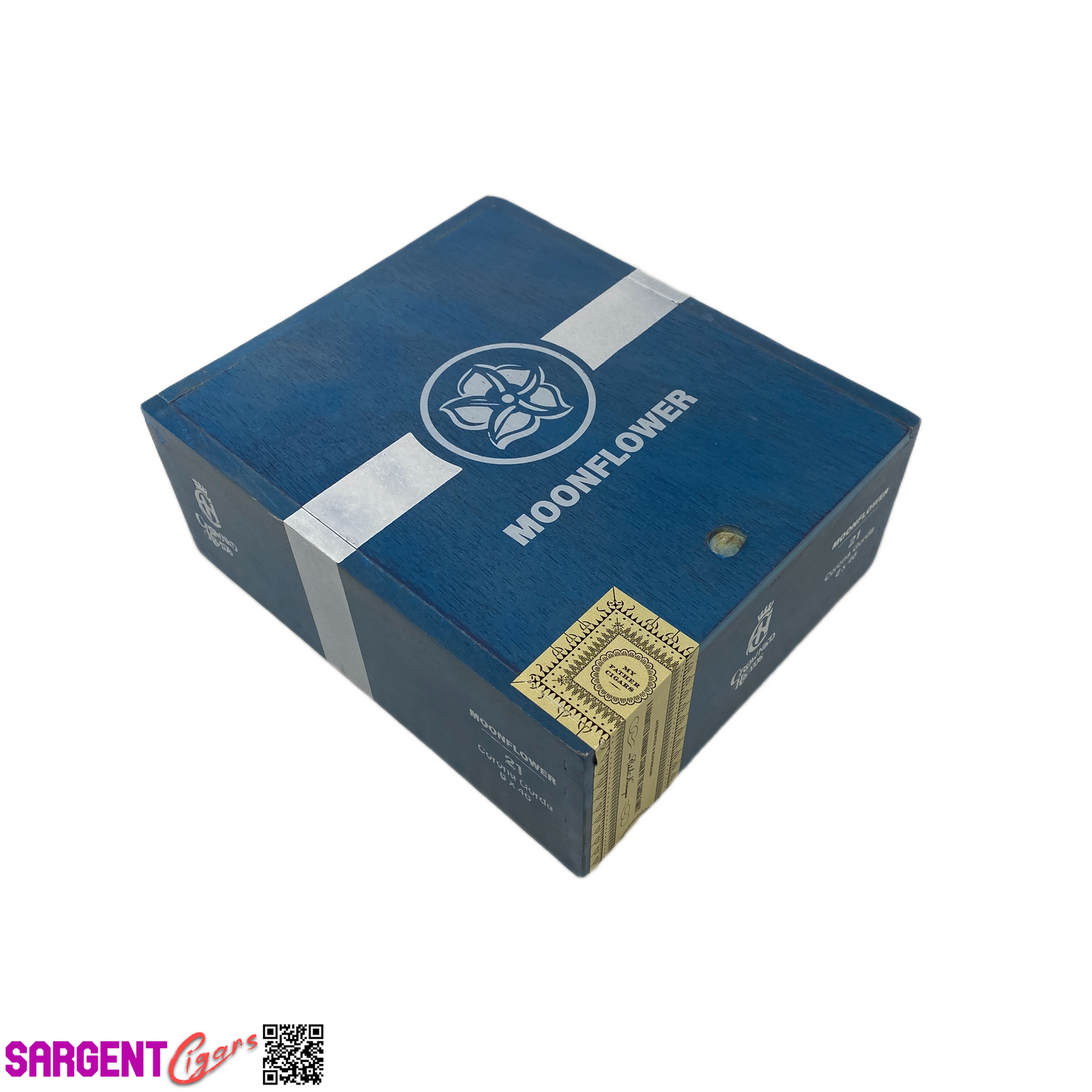 Crowned Heads Moonflower Corona Gorda Empty Wooden Cigar Box 5.75x6.75x2.5