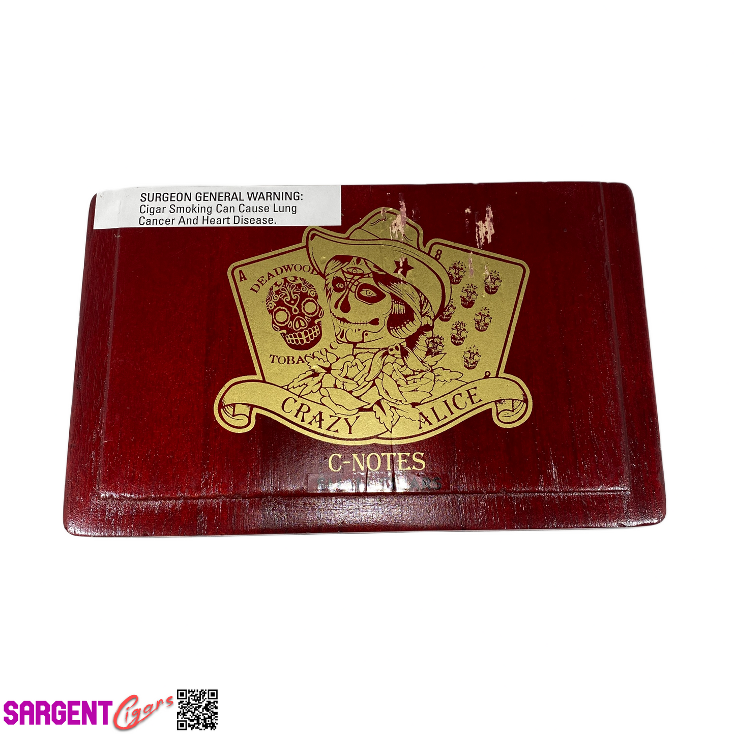 Deadwood C-Notes Empty Wooden Cigar Box 8x5x3 (1)