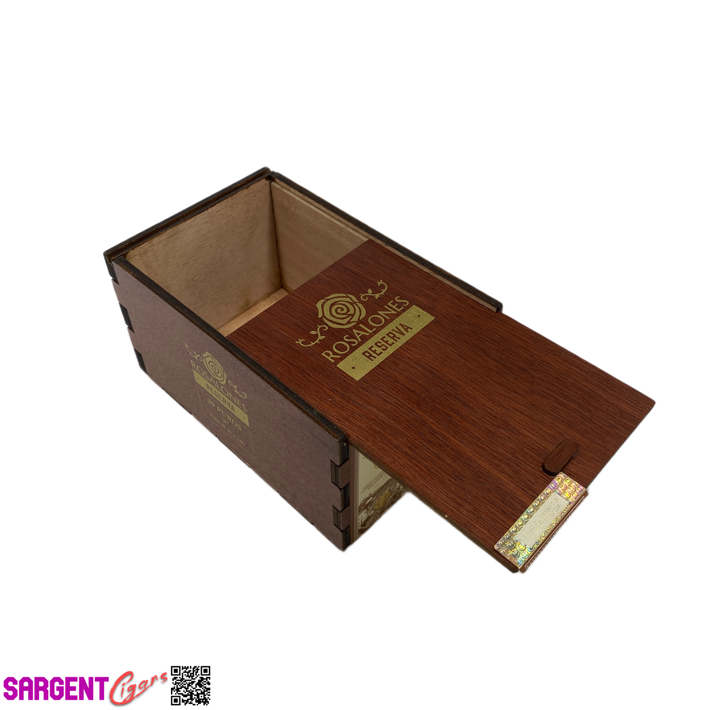 Rosalones Reserva RR650 Empty Wooden Cigar Box 4.5x7x3.5