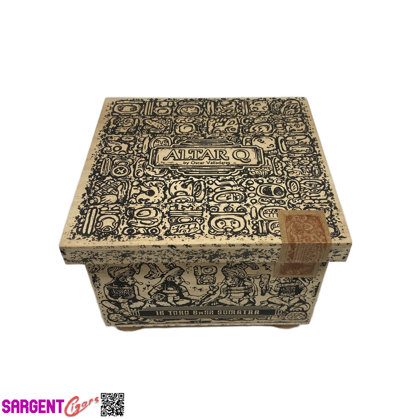 Oscar Valladares Altar Q Empty Wooden Cigar Box 8x7.5x5.5