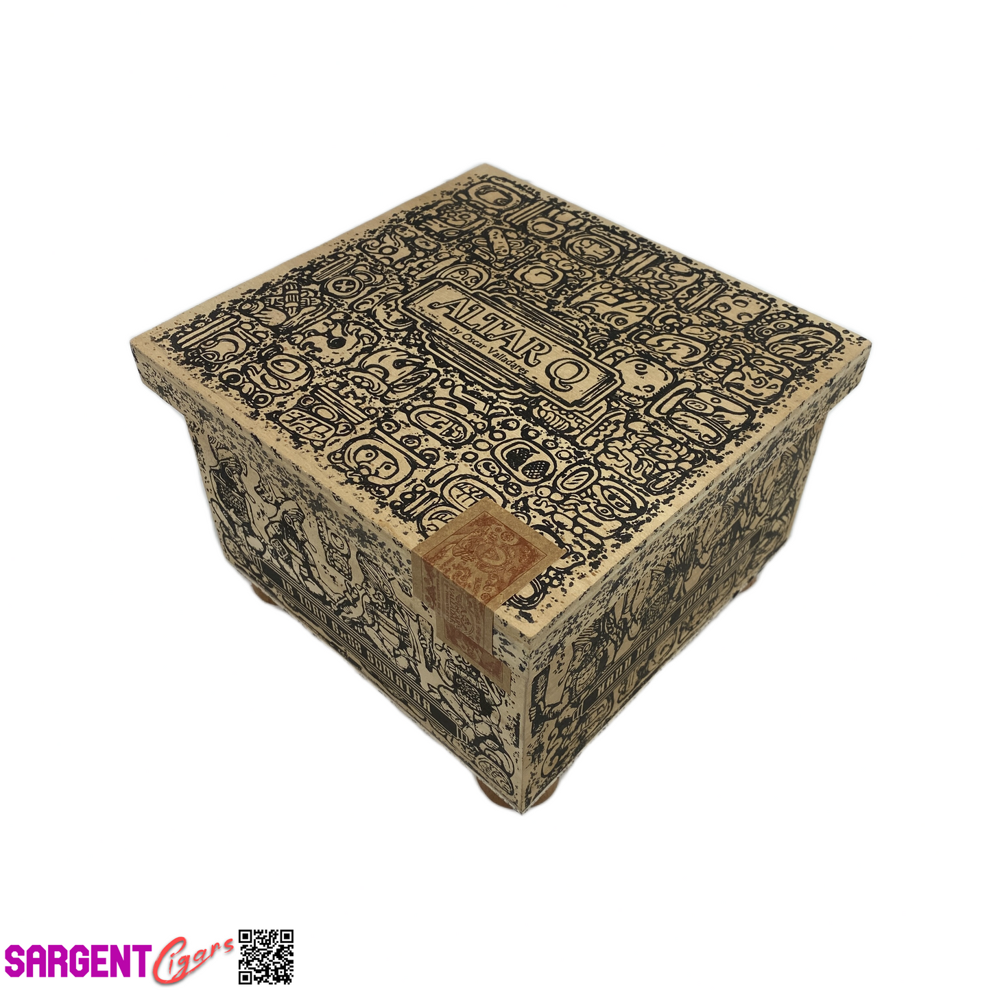Oscar Valladares Altar Q Empty Wooden Cigar Box 8x7.5x5.5