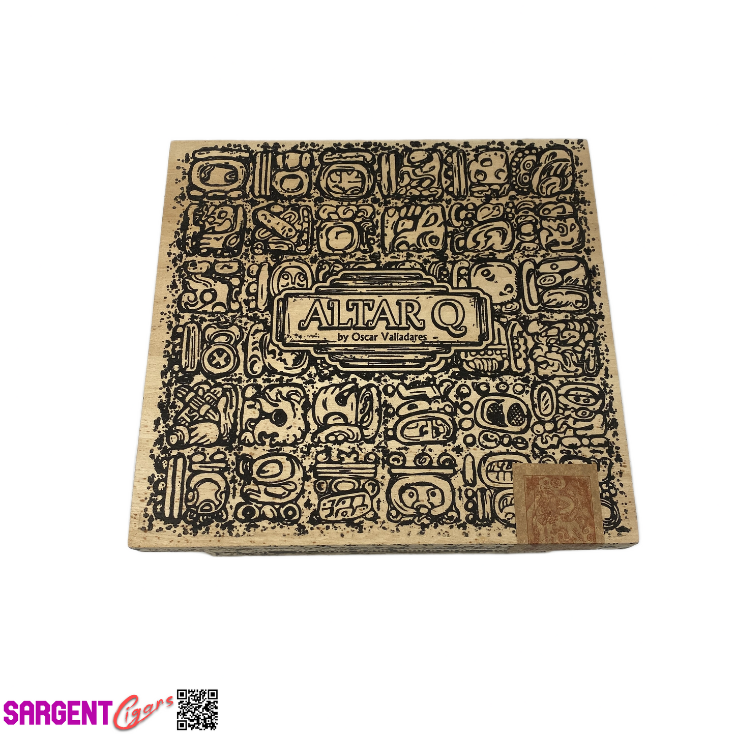 Oscar Valladares Altar Q Empty Wooden Cigar Box 8x7.5x5.5