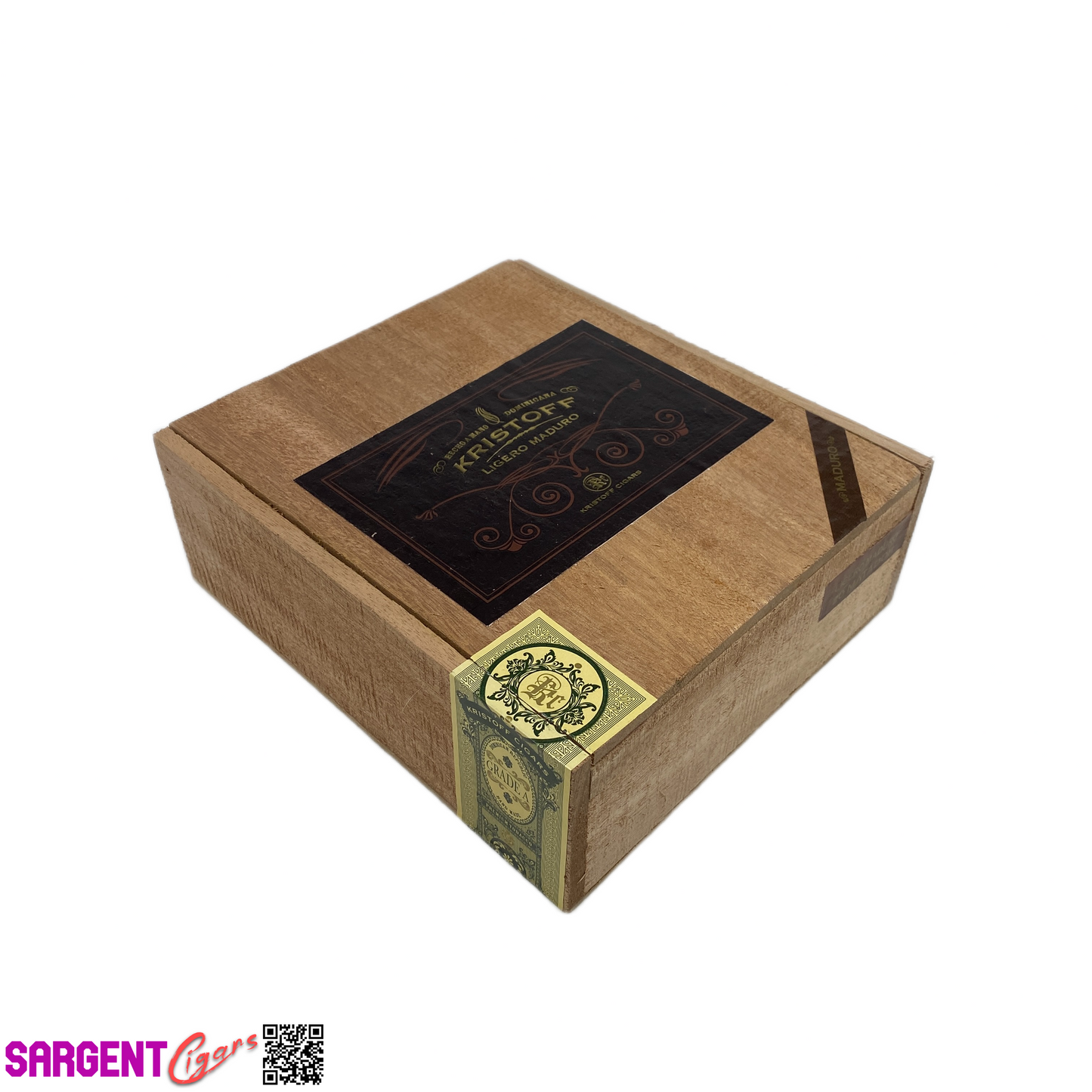 Kristoff Maduro Matator Empty Wooden Cigar Box 7.75x8.75x3