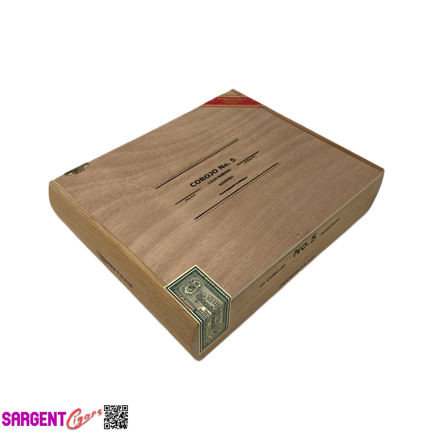 Gran Hab No5 Triumph Empty Wooden Cigar Box 10x8x2.25