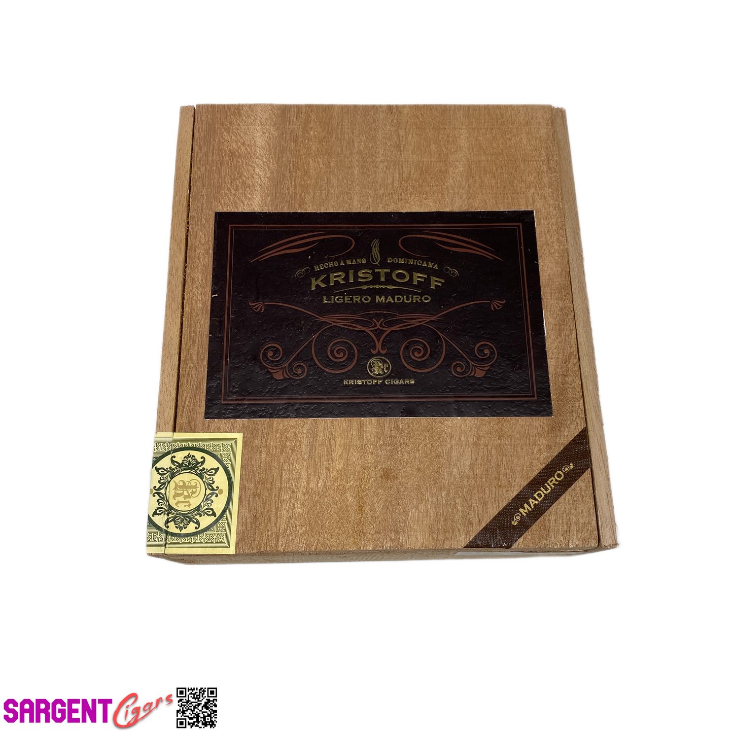 Kristoff Maduro Matator Empty Wooden Cigar Box 7.75x8.75x3