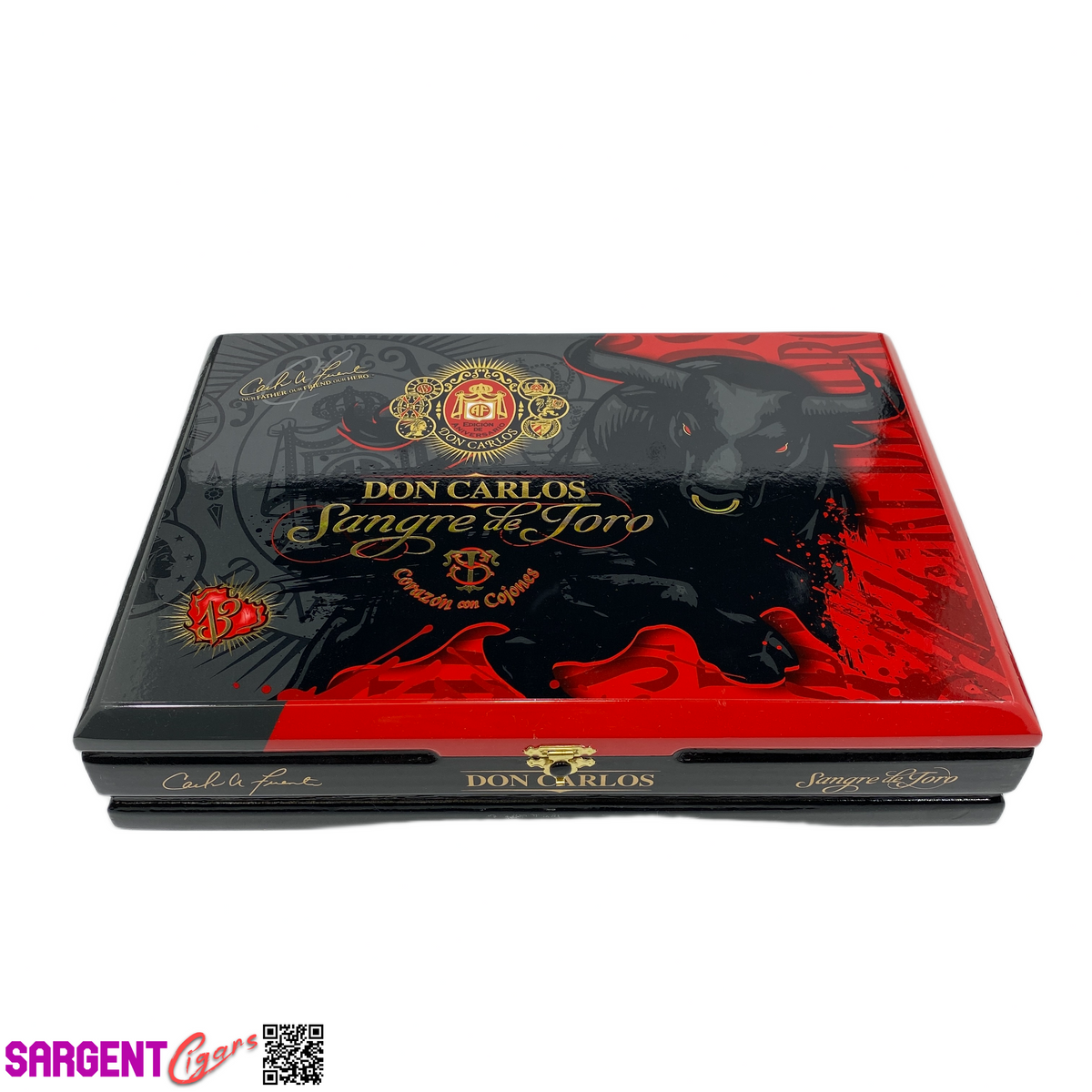 Arturo Fuente Don Carlos Raging Bull Empty Wooden Cigar Box 13.5x9.5x2.75