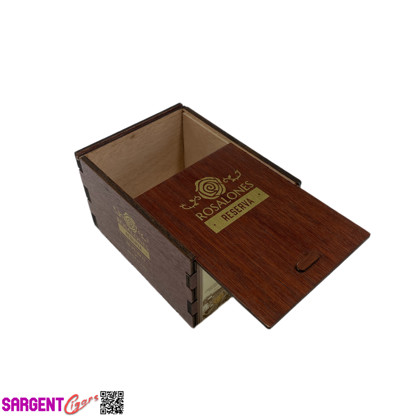 Rosalones Reserva RR550 Empty Wooden Cigar Box 4.5x5.75x3.5
