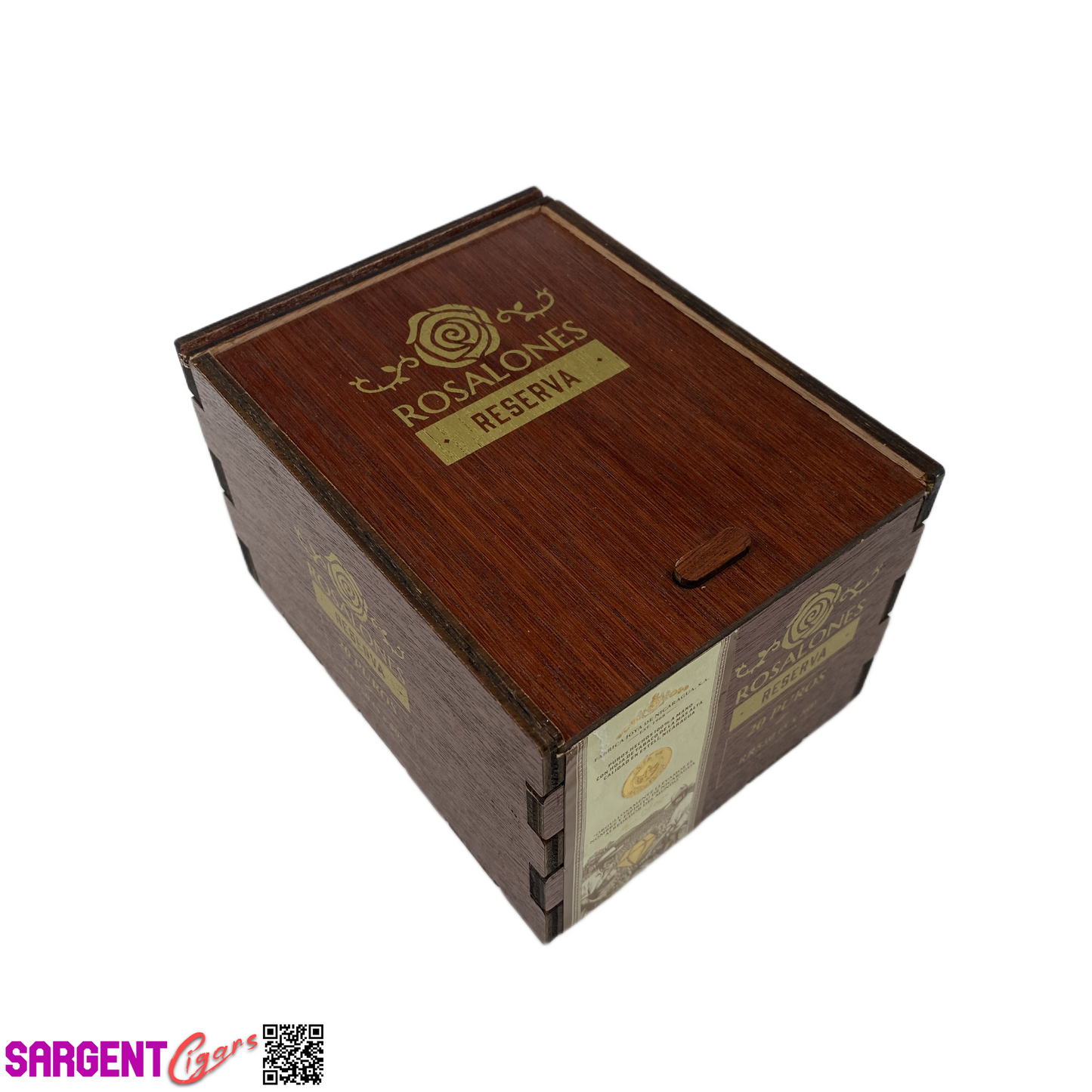 Rosalones Reserva RR550 Empty Wooden Cigar Box 4.5x5.75x3.5