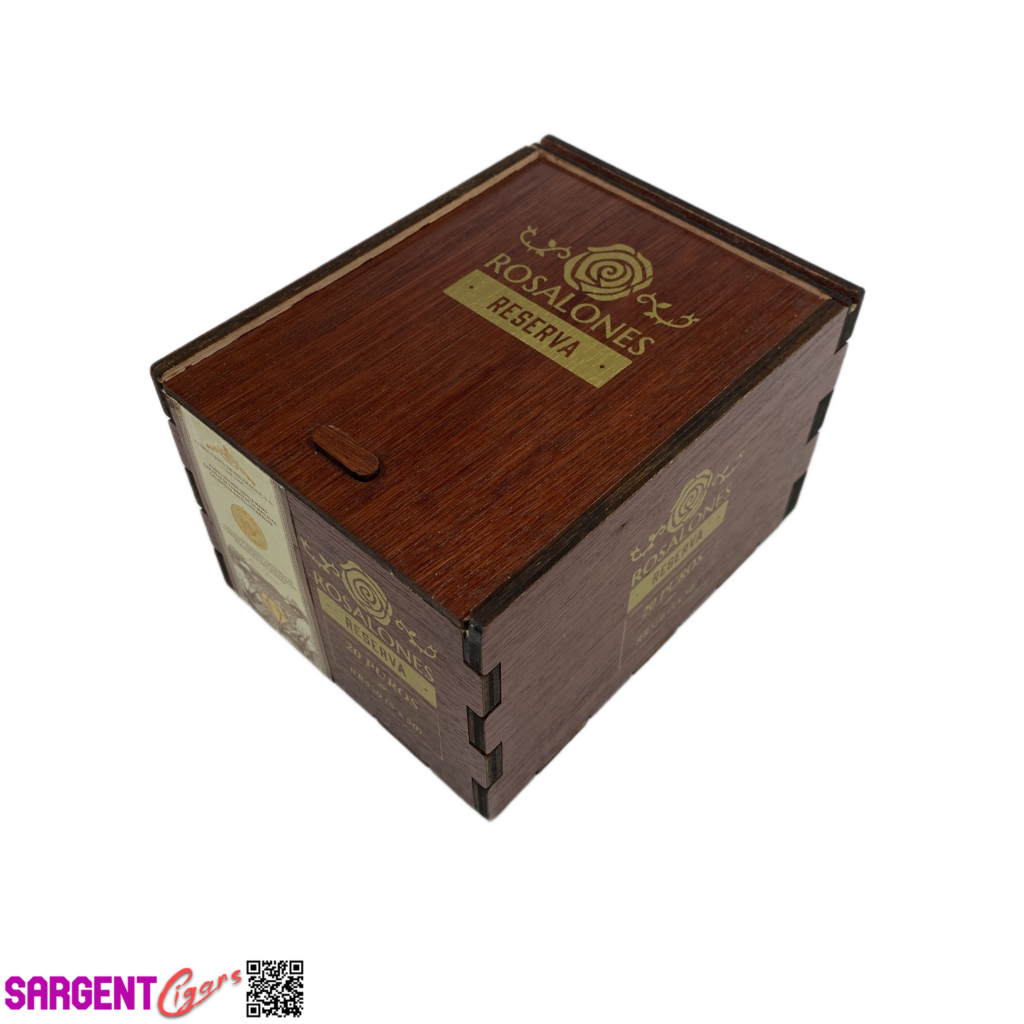 Rosalones Reserva RR550 Empty Wooden Cigar Box 4.5x5.75x3.5
