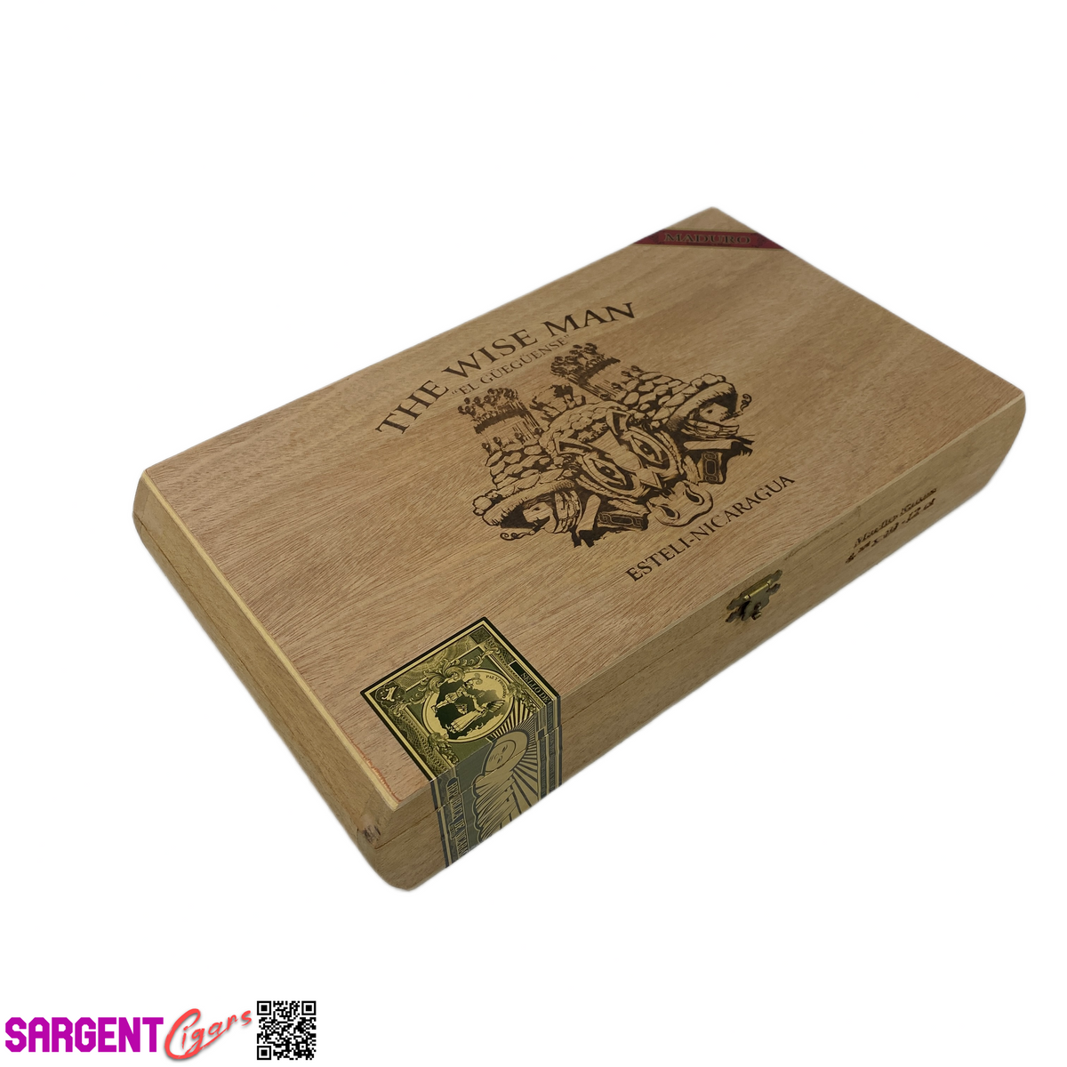 The Wise Man Macho Raton Empty Wooden Cigar Box 12x6.75x2