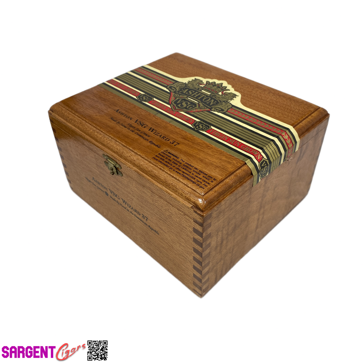 Ashton VSG Wizard Empty Wooden Cigar Box 8x7.25x4.5 (1)