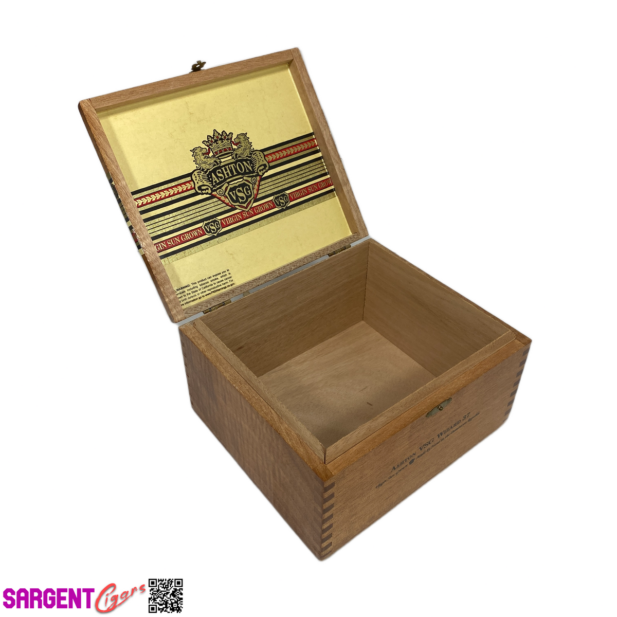 Ashton VSG Wizard Empty Wooden Cigar Box 8x7.25x4.5 (1)