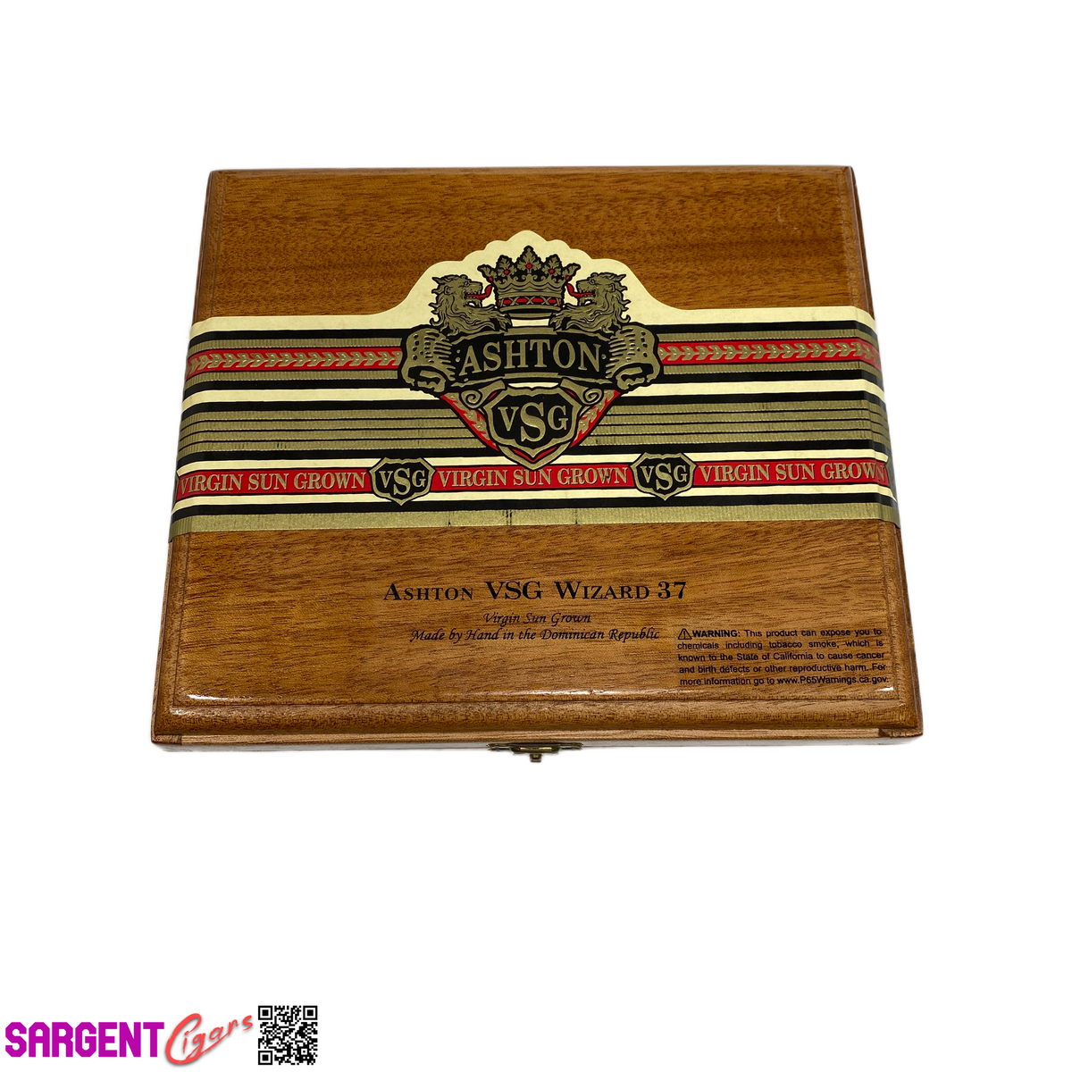 Ashton VSG Wizard Empty Wooden Cigar Box 8x7.25x4.5 (1)