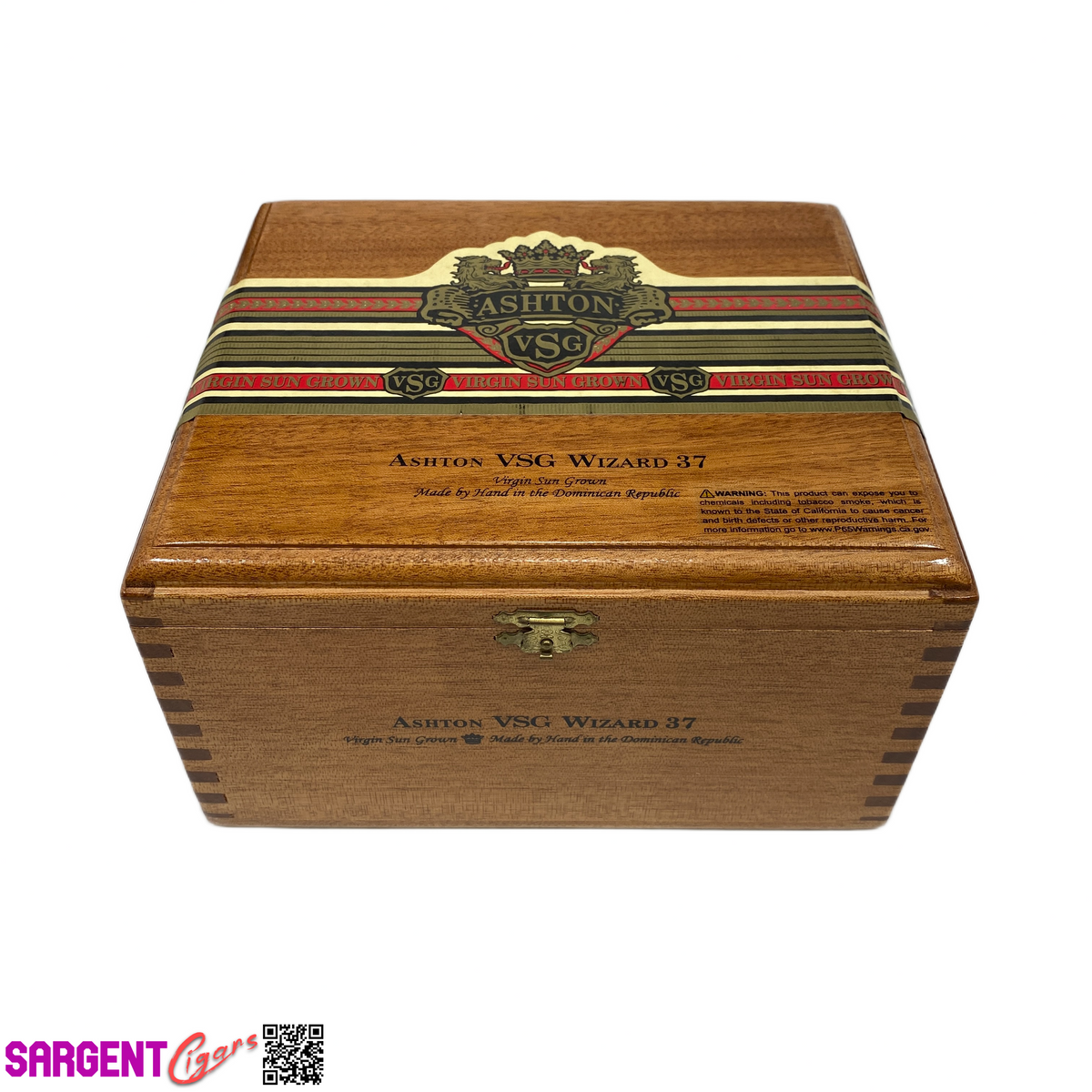 Ashton VSG Wizard Empty Wooden Cigar Box 8x7.25x4.5 (1)