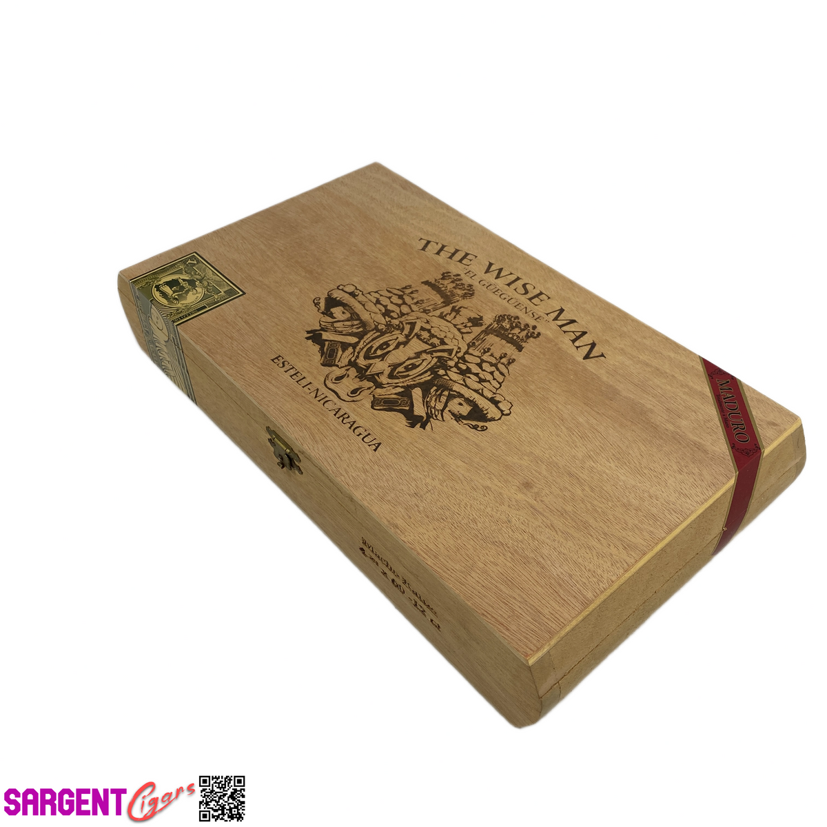 The Wise Man Macho Raton Empty Wooden Cigar Box 12x6.75x2