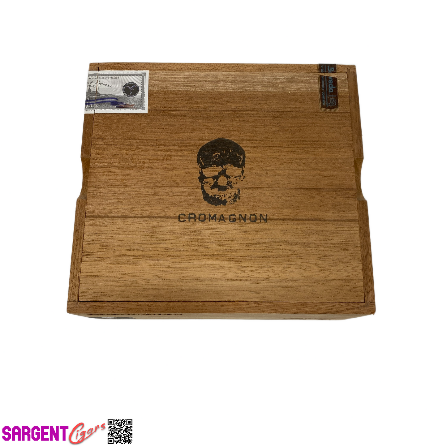 RomaCraft Cromagnon Cranium Empty Wooden Cigar Box 8x7.5x3.5