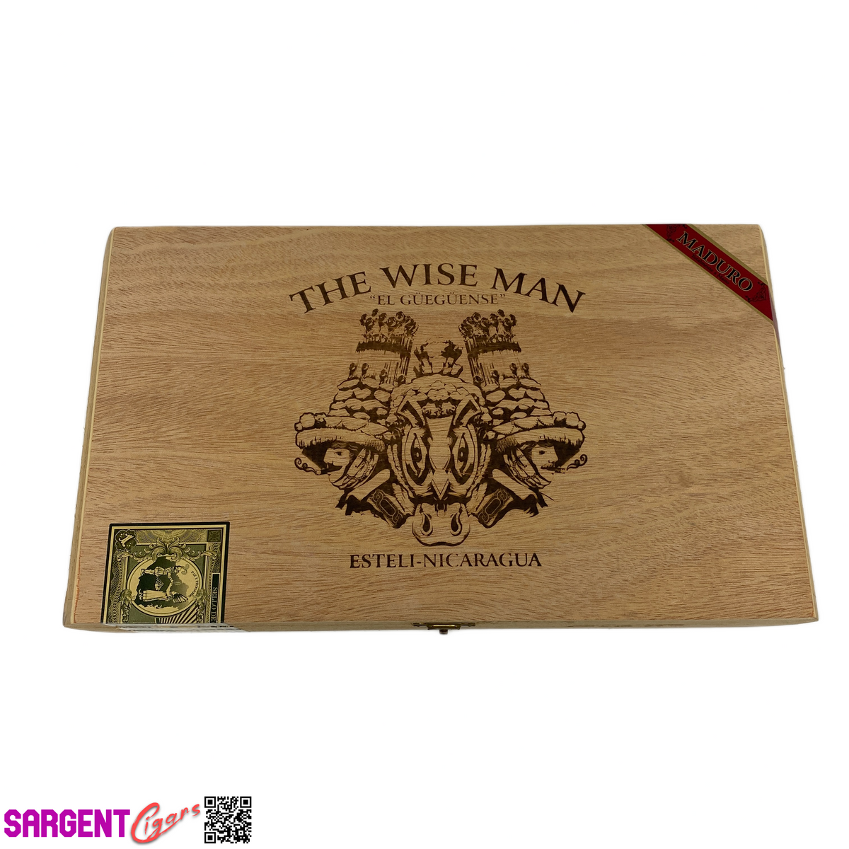 The Wise Man Macho Raton Empty Wooden Cigar Box 12x6.75x2