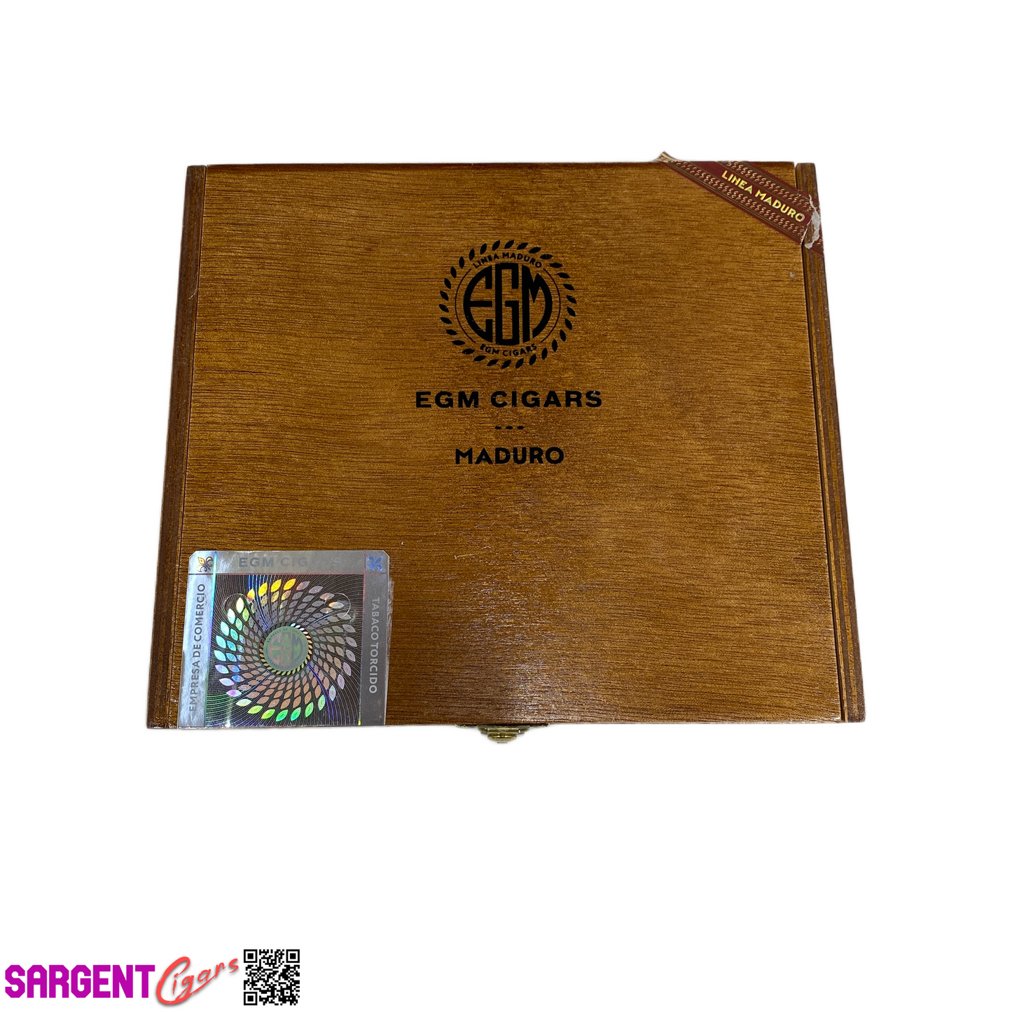 EGM Maduro Rios Empty Wooden Cigar Box 7.75x6.75x1.25