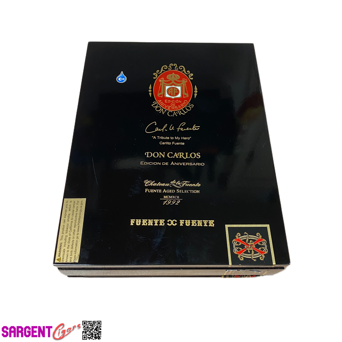 Arturo Fuente Don Carlos Anniversary Robusto Empty Wooden Cigar Box 7.5x10.25x2