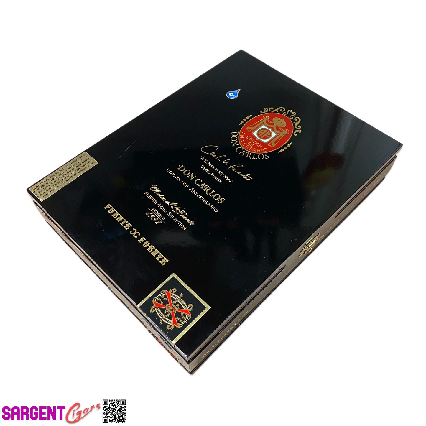 Arturo Fuente Don Carlos Anniversary Robusto Empty Wooden Cigar Box 7.5x10.25x2