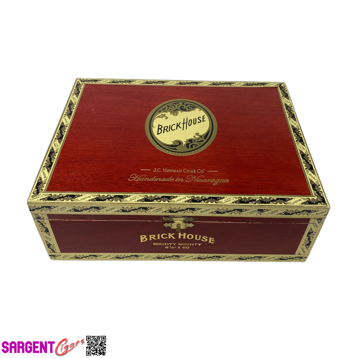 BrickHouse Mighty Mighty Empty Wooden Cigar Box 9.5x7.5x3.25