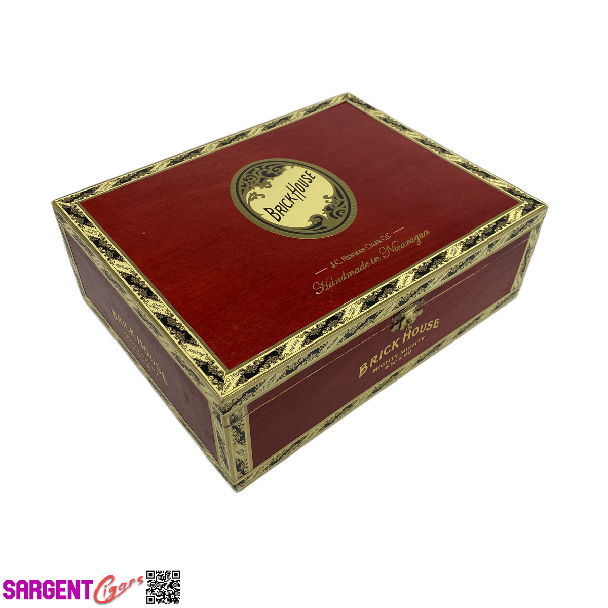 BrickHouse Mighty Mighty Empty Wooden Cigar Box 9.5x7.5x3.25
