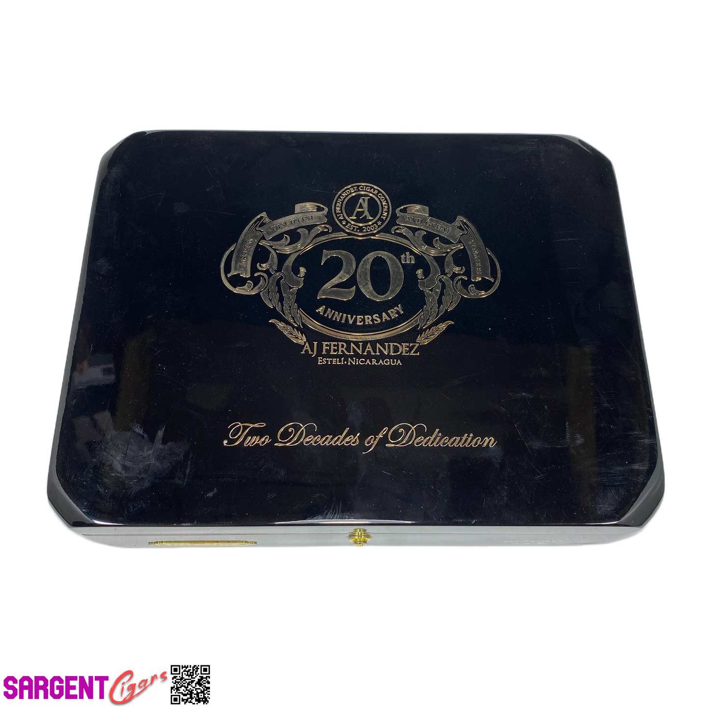 Aj Fernandez 20th Anniversary Toro Empty Wooden Cigar Box 10x7.75x2.5
