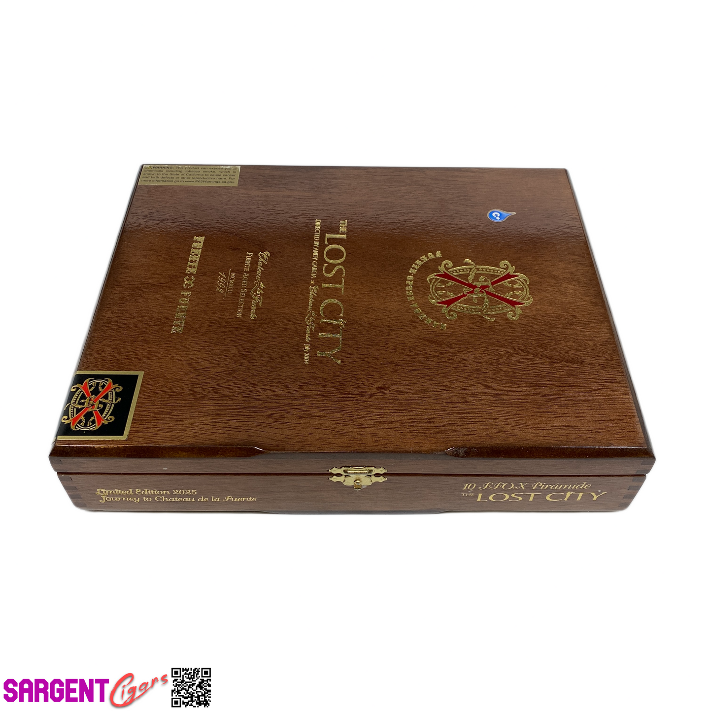 Arturo Fuente Lost City Piramide Empty Wooden Cigar Box 10.5x8.25x2.25