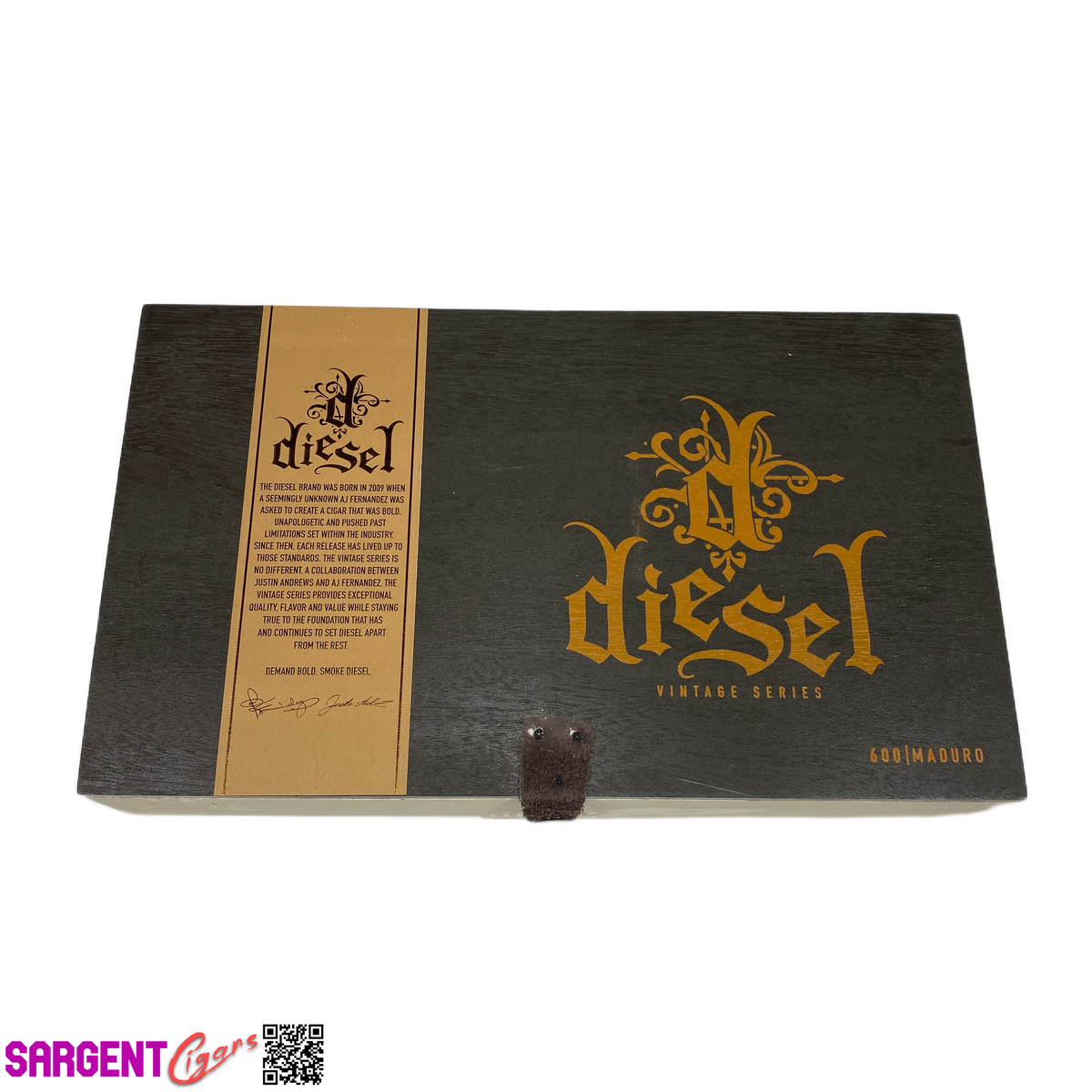 Diesel Vintage Series Gigante Empty Wooden Cigar Box 12.75x7.5x2.75 (1)