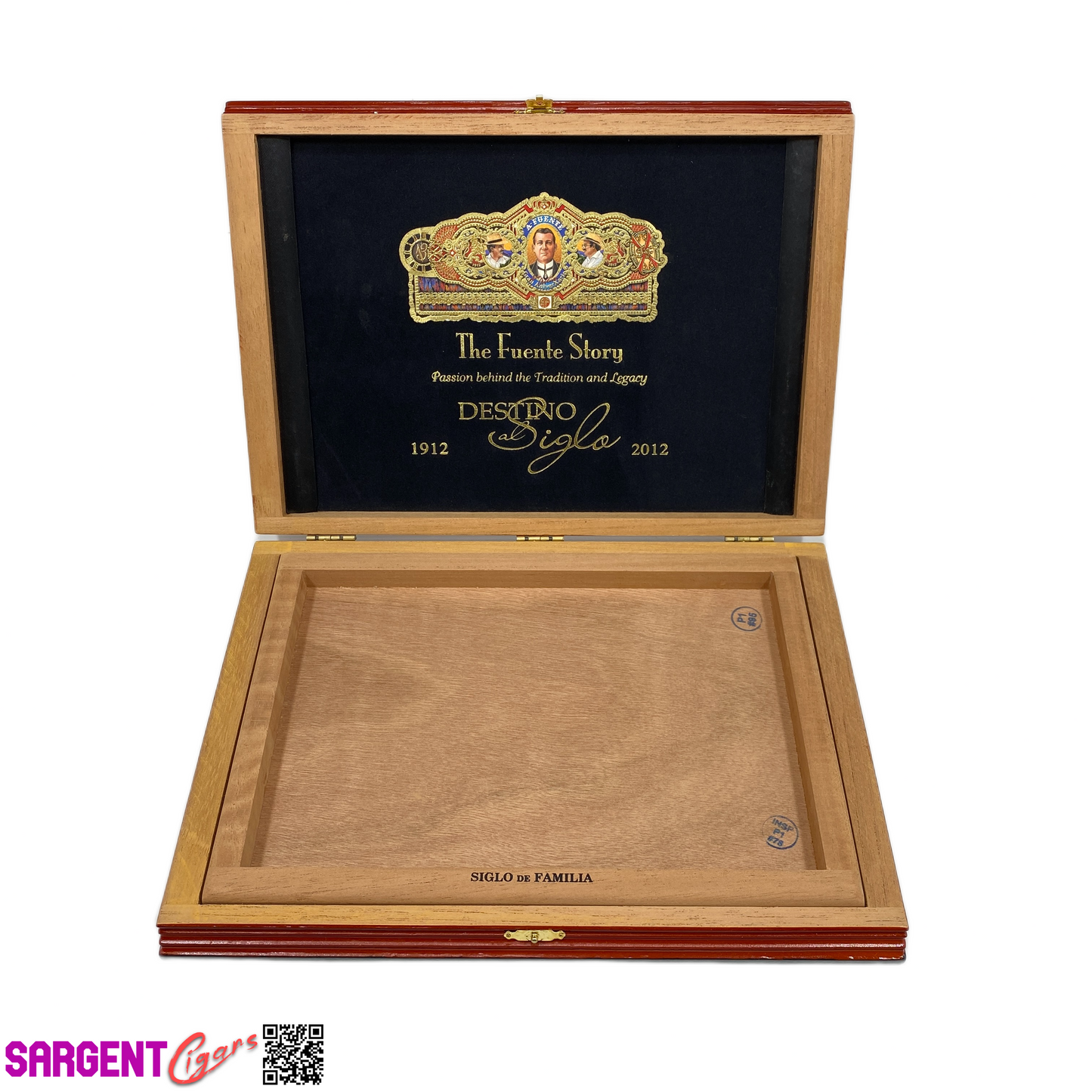 Arturo Fuente Siglo De Familia Empty Wooden Cigar Box 8.5x12x1.5