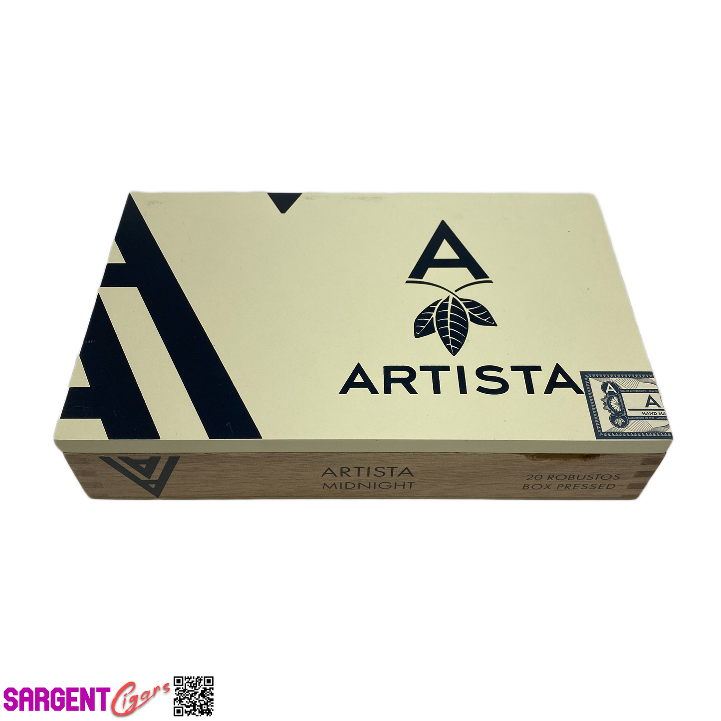 Artista Midnight Robusto Empty Wooden Cigar Box 9.5x6x2