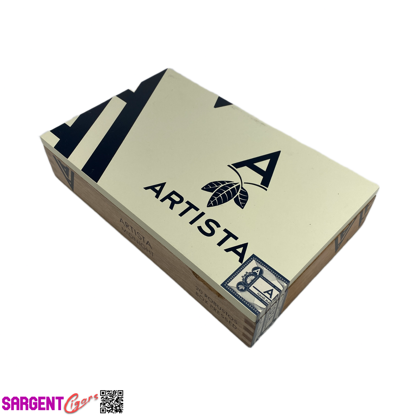 Artista Midnight Robusto Empty Wooden Cigar Box 9.5x6x2