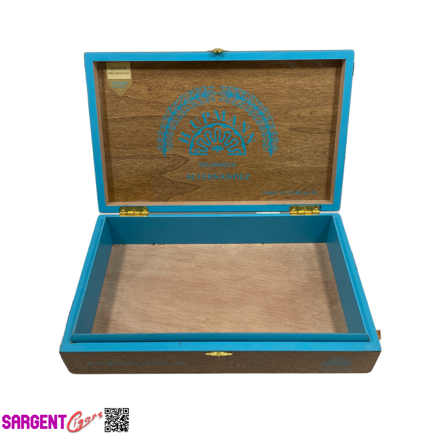 H Upmann Nicaragua Toro Tubo Empty Wooden Cigar Box 12x7.5x2.5