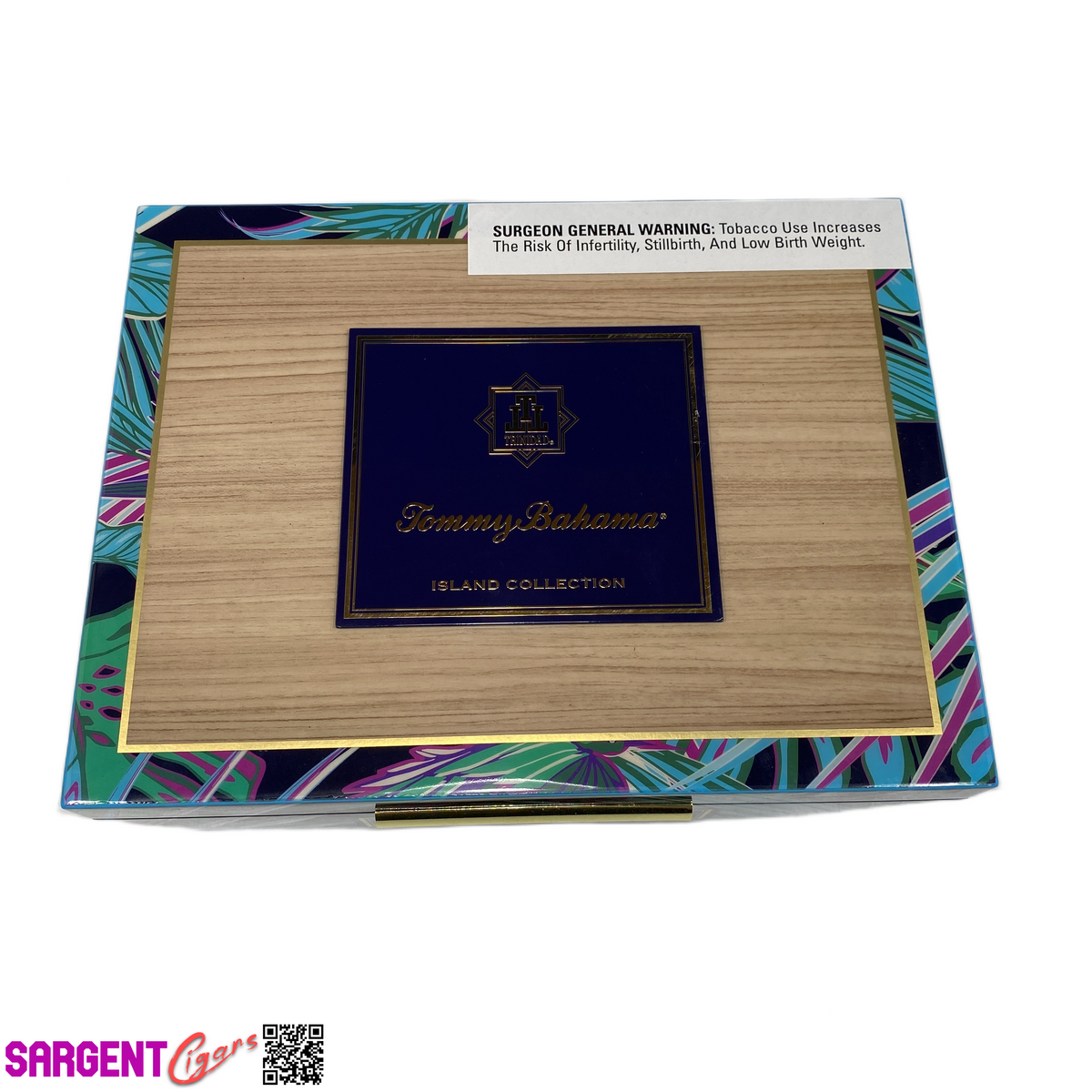 Tommy Bahama Island Collection Empty Wooden Cigar Box 10x7.5x3