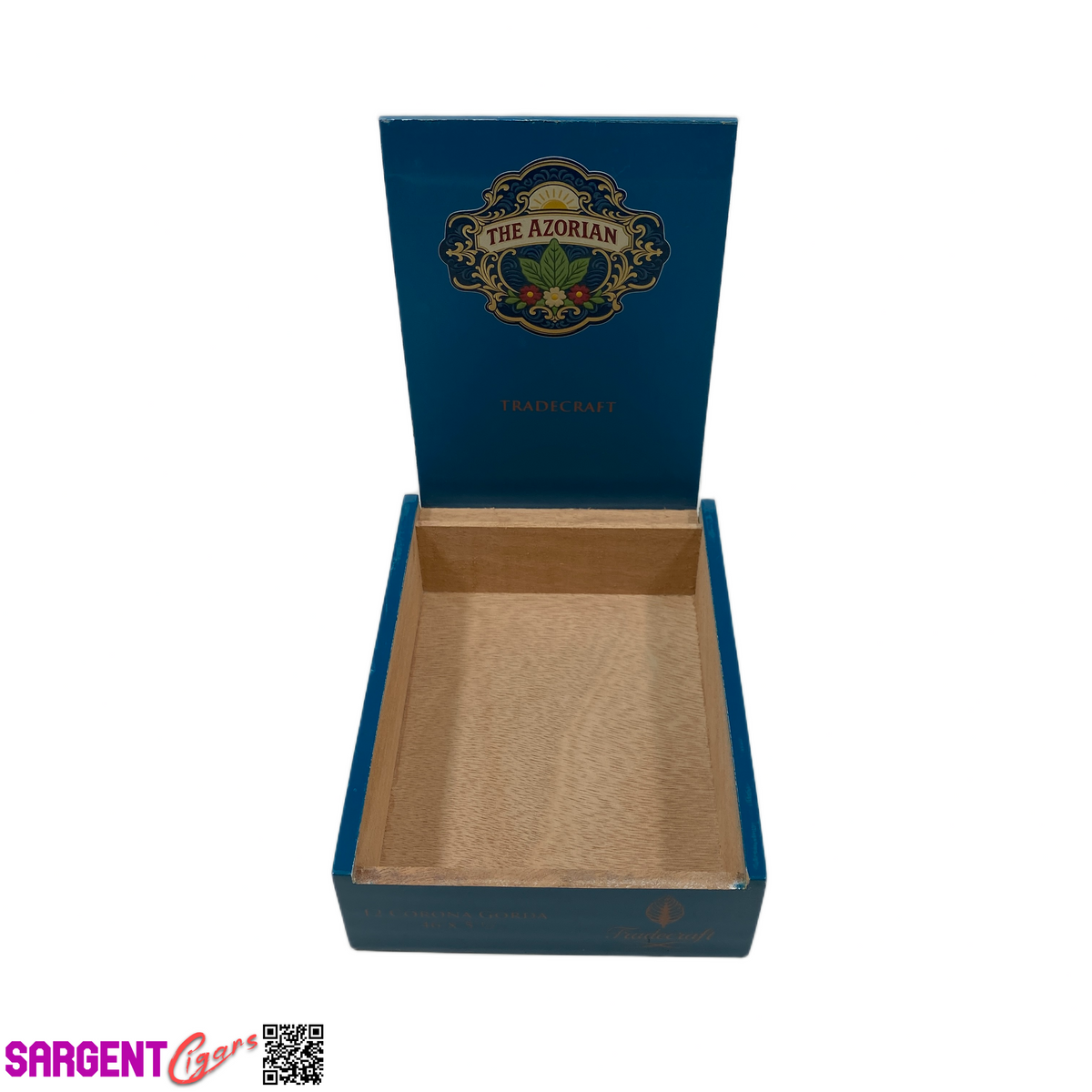 Tradecraft The Azorian Corona Gorda Empty Wooden Cigar Box 5x6.5x1.75