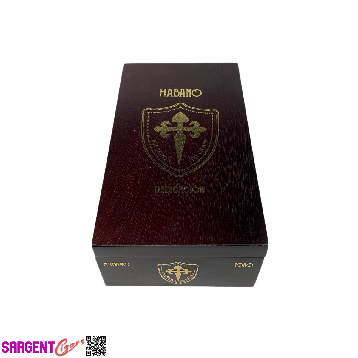 All Saints Cigars Dedication Hab Toro Empty Wooden Cigar Box 4.25x7.75x2.5 (1)