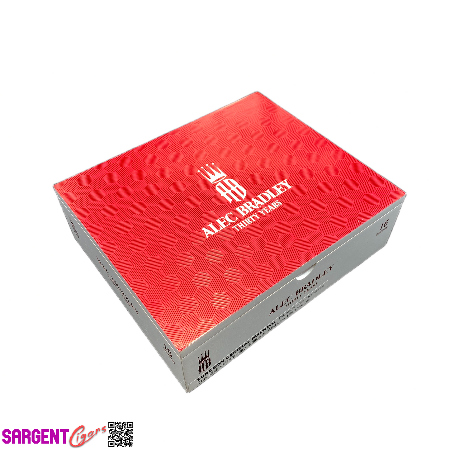 Alec Bradley 30 Years Gordo Empty Wooden Cigar Box 8.25x7x2.5