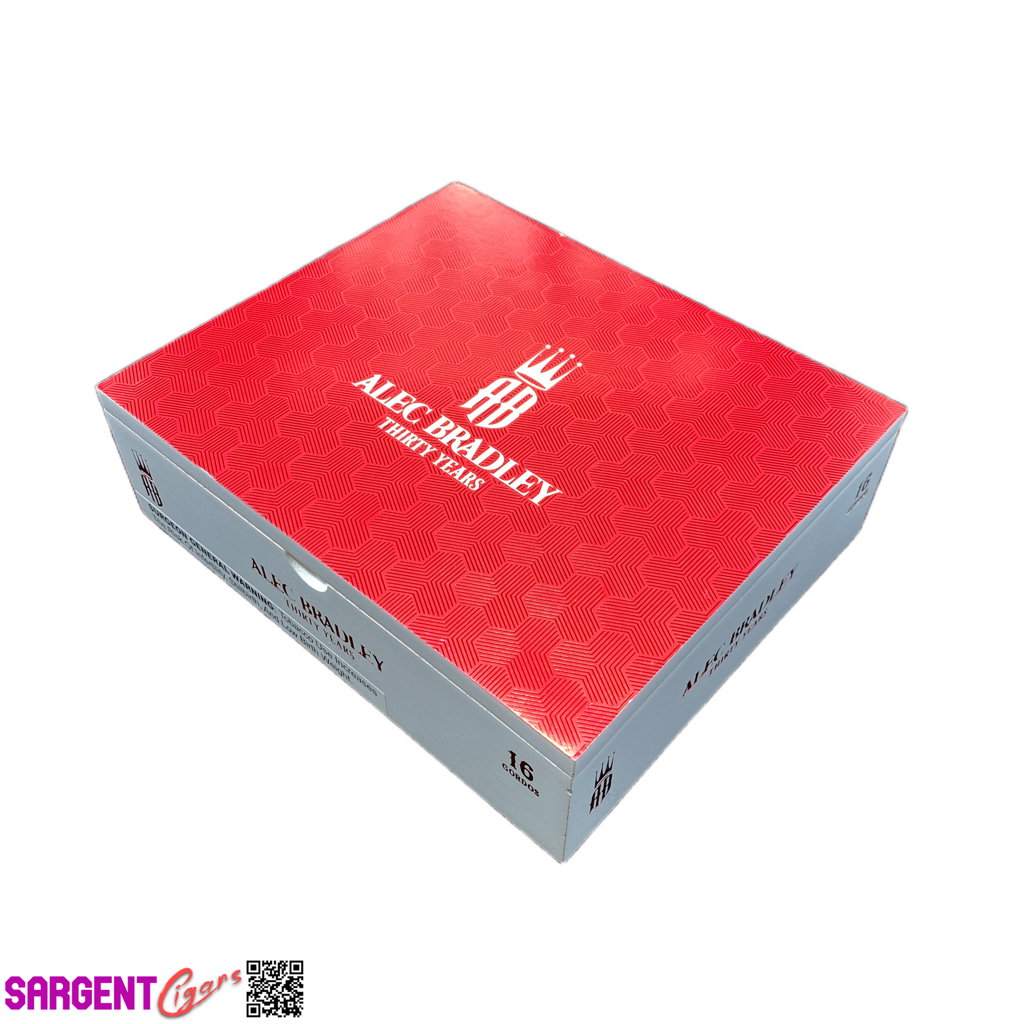 Alec Bradley 30 Years Gordo Empty Wooden Cigar Box 8.25x7x2.5