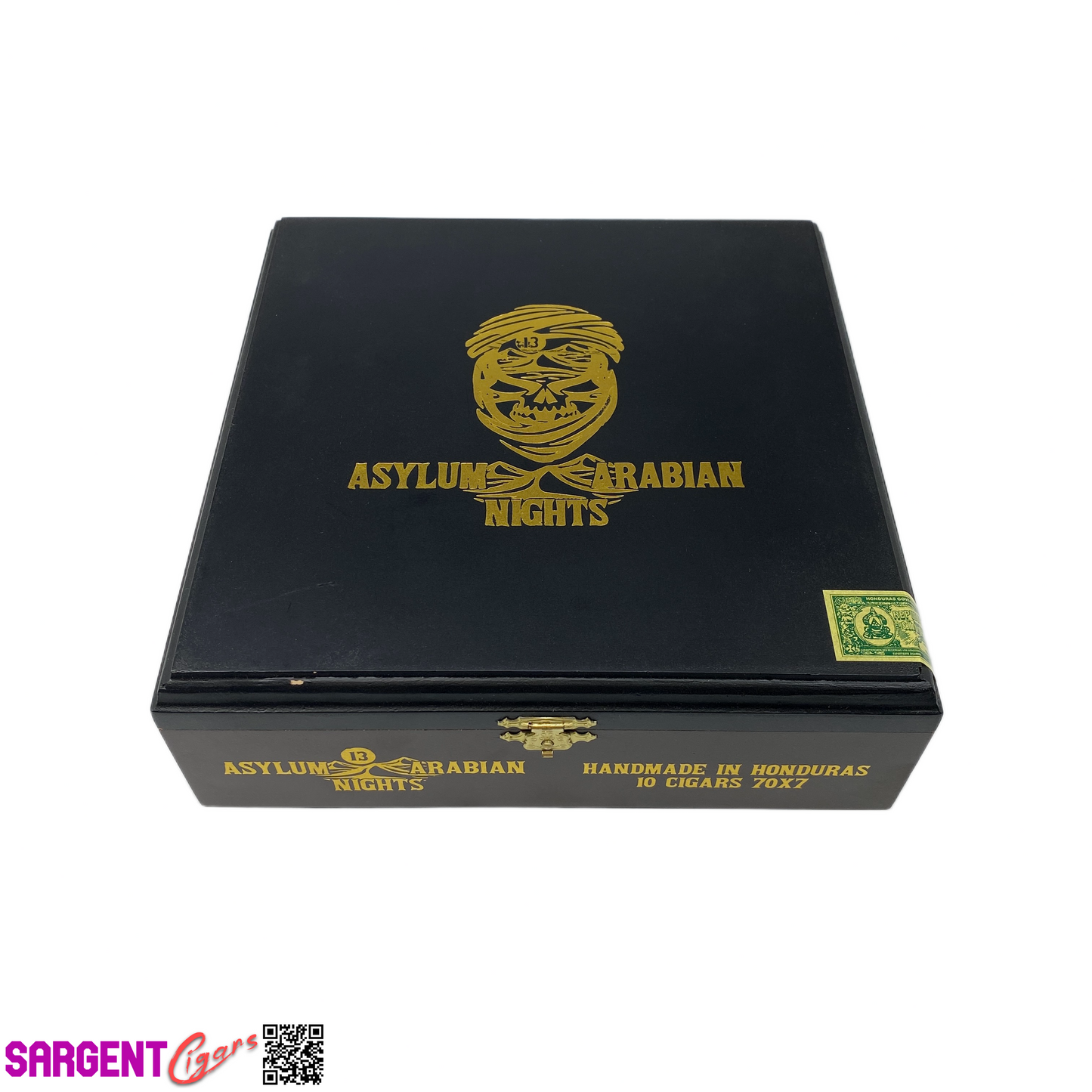 Asylum 13 Arabian Nights 7x70 Empty Wooden Cigar Box 8x8x2.5