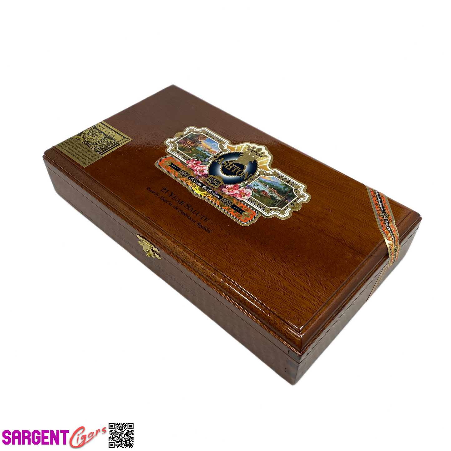 Ashton ESG 21 Year Salute Empty Wooden Cigar Box 11.25x6.25x2.25