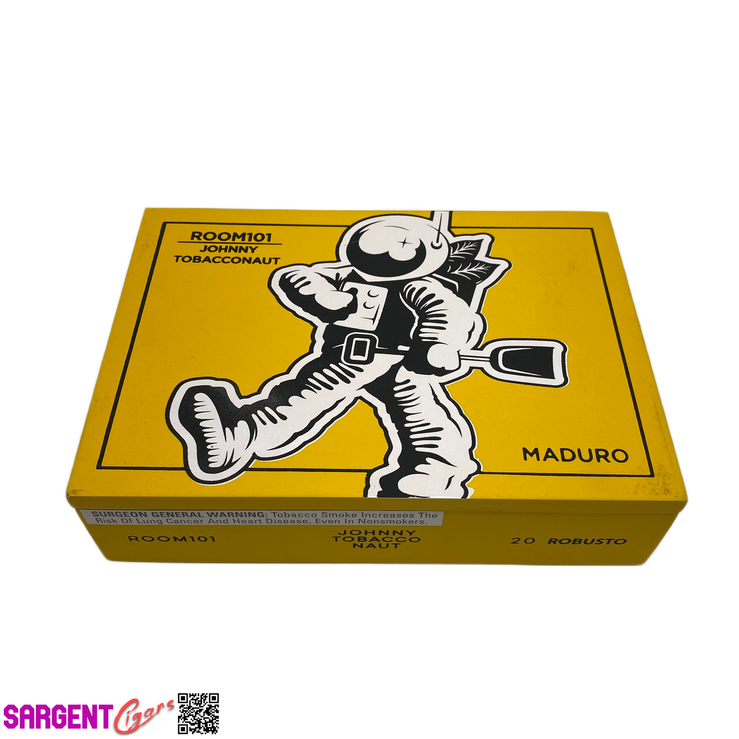 Room 101 Johnny Tobacconaut Maduro Robusto Empty Wooden Cigar Box 8.75x6x2.25