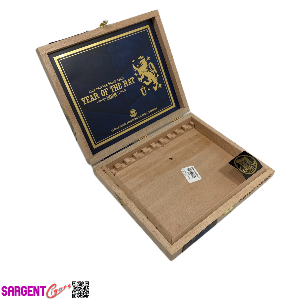 Liga Privada Year of the Rat 2026 Empty Wooden Cigar Box 8.25x7x1.25